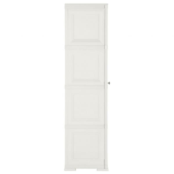 Kunststoffschrank 40x43x164 cm Holzdesign Angora-Weiß