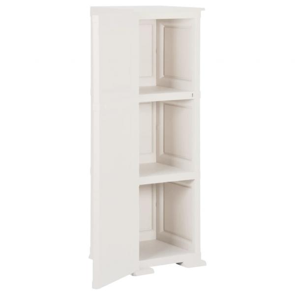 Kunststoffschrank 40x43x125 cm Holzdesign Angora-Weiß