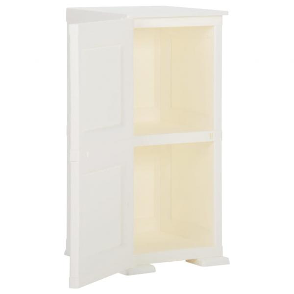 Kunststoffschrank 40x43x85,5 cm Holzdesign Angora-Weiß