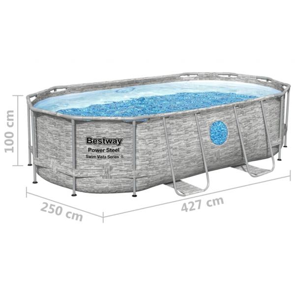 Bestway Power Steel Swimmingpool-Set 427x250x100 cm