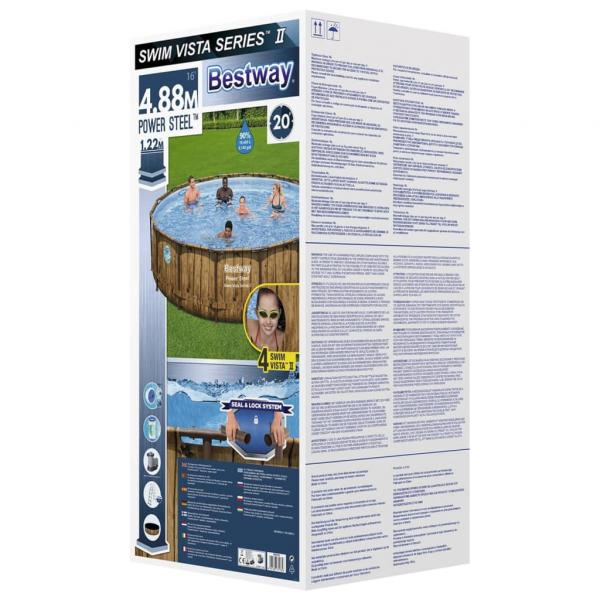 Bestway Power Steel Swimmingpool-Set 488x122 cm