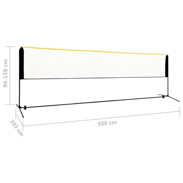 Badmintonnetz Verstellbar 500x103x94-158 cm Metall  