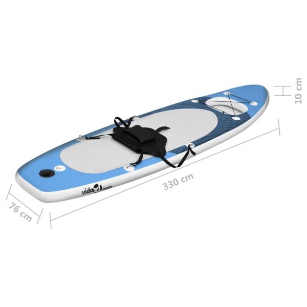 SUP-Board-Set Aufblasbar Marineblau 330x76x10 cm