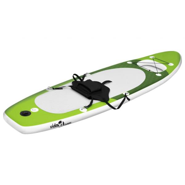 SUP-Board-Set Aufblasbar Grün 330x76x10 cm