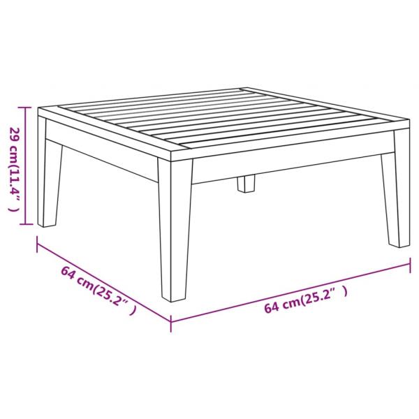 3-tlg. Garten-Lounge-Set mit Cremeweißen Kissen Massivholz Akazie