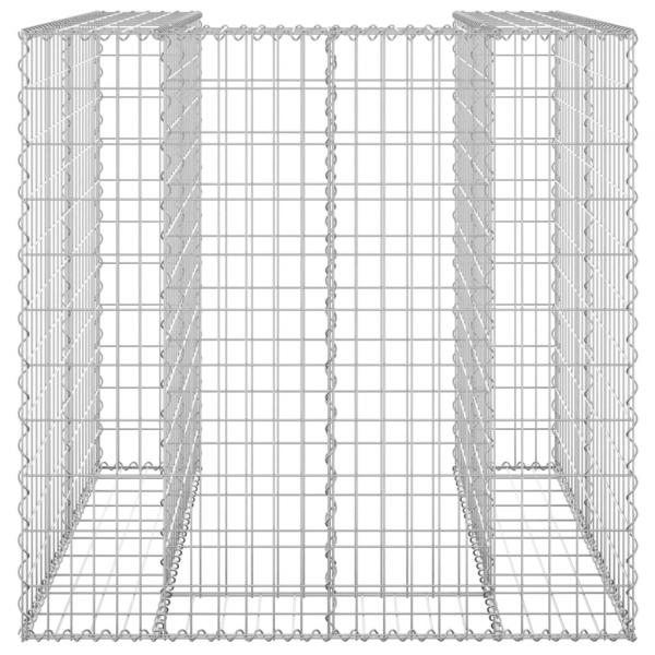 Gabionenwand für Mülltonnen Verzinkter Stahl 110x100x110 cm