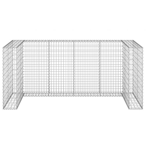 Gabionenwand für Mülltonnen Verzinkter Stahl 254x100x110 cm