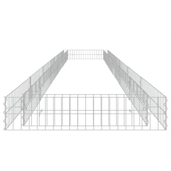 Gabionen-Hochbeet Verzinkter Stahl 600x100x20 cm