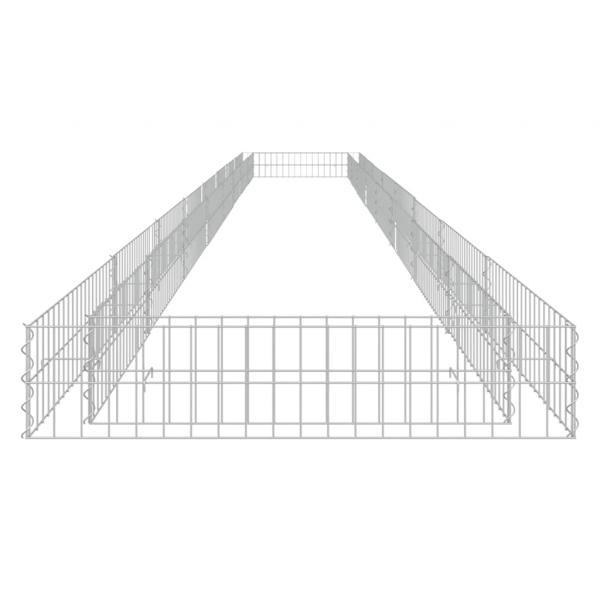  Gabionen-Hochbeet Verzinkter Stahl 800x100x20 cm