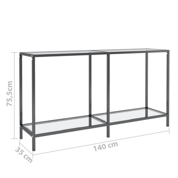 Konsolentisch Transparent 140x35x75,5 cm Hartglas