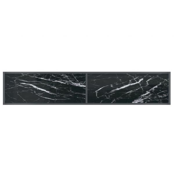 Konsolentisch Schwarz 180x35x75,5 cm Hartglas