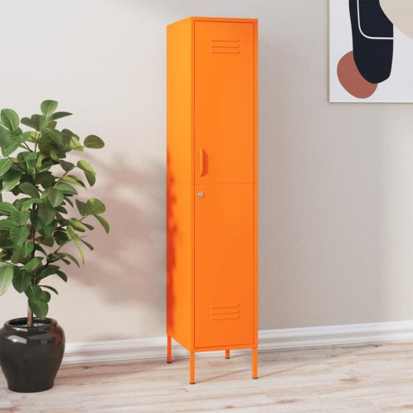 ARDEBO.de - Schließfachschrank Orange 35x46x180 cm Stahl 