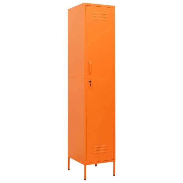 Schließfachschrank Orange 35x46x180 cm Stahl 