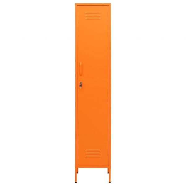 Schließfachschrank Orange 35x46x180 cm Stahl 