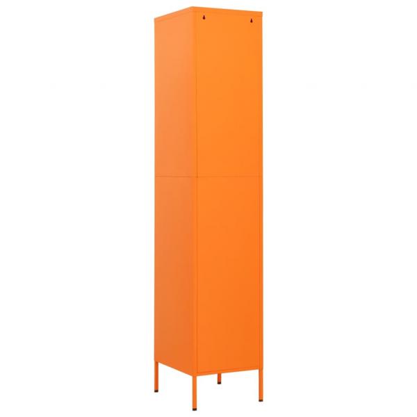 Schließfachschrank Orange 35x46x180 cm Stahl 