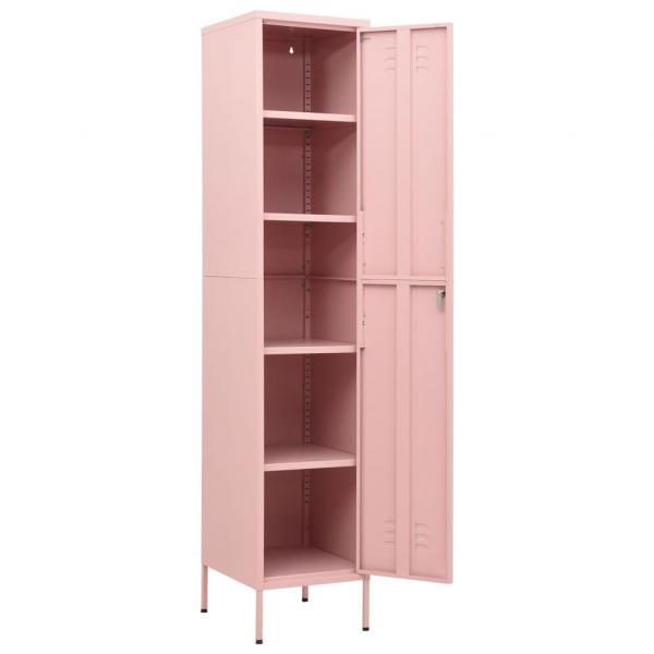 Schließfachschrank Rosa 35x46x180 cm Stahl 