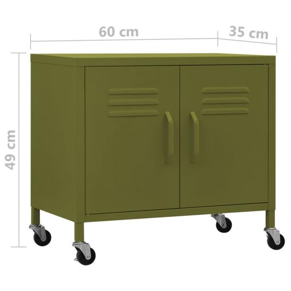 Lagerschrank Olivgrün 60x35x56 cm Stahl