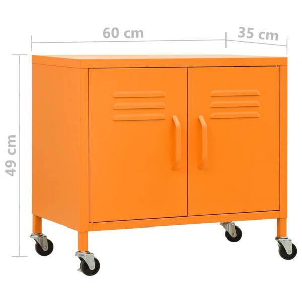 Lagerschrank Orange 60x35x56 cm Stahl