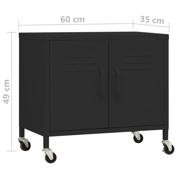 Lagerschrank Schwarz 60x35x56 cm Stahl