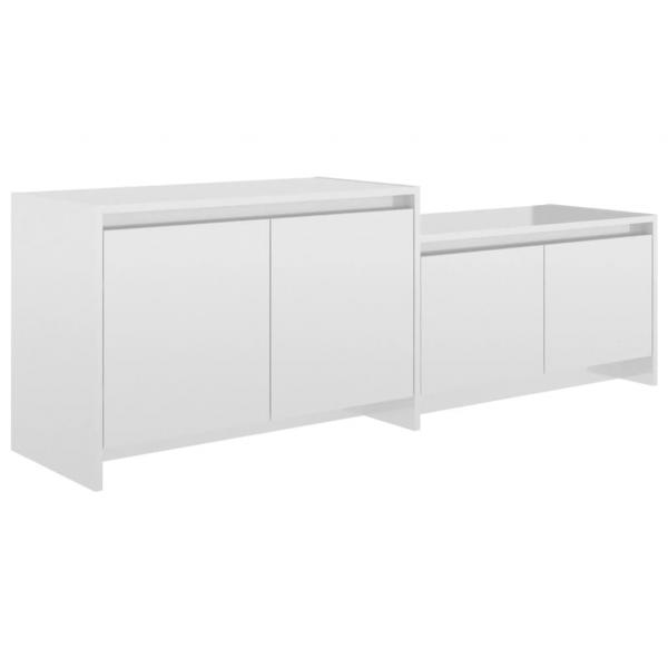 TV-Schrank Hochglanz-Weiß 146,5x35x50 cm Holzwerkstoff