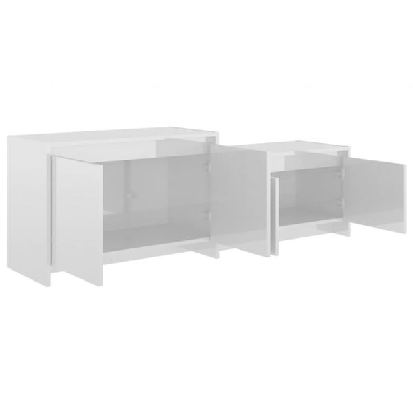 TV-Schrank Hochglanz-Weiß 146,5x35x50 cm Holzwerkstoff