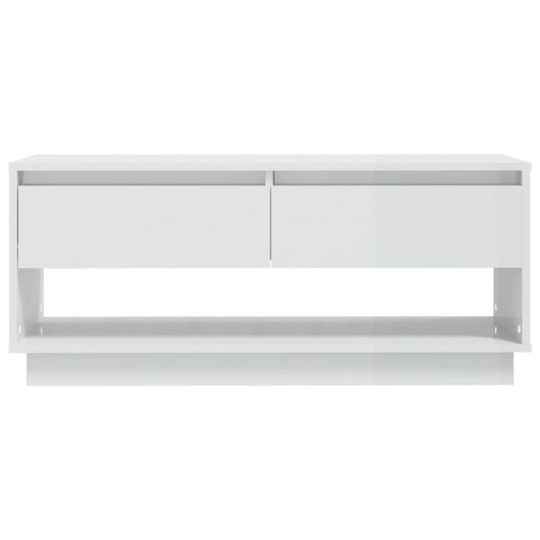 TV-Schrank Hochglanz-Weiß 102x41x44 cm Holzwerkstoff