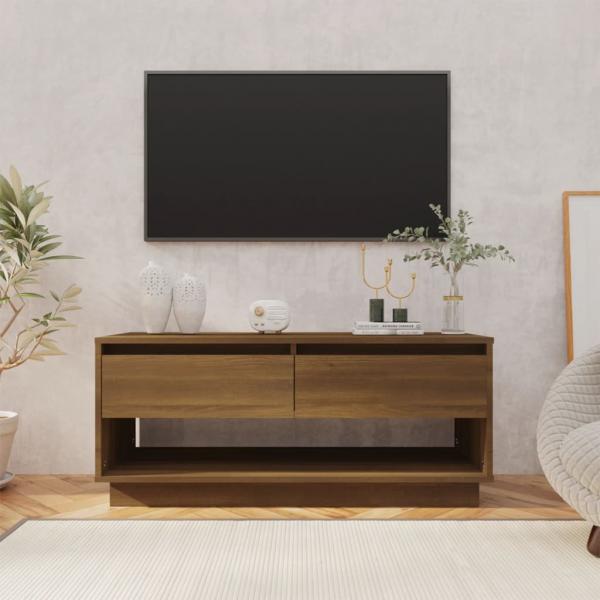 ARDEBO.de - TV-Schrank Braun Eichen-Optik 102x41x44 cm Holzwerkstoff