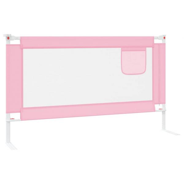 Kleinkind-Bettschutzgitter Rosa 140x25 cm Stoff