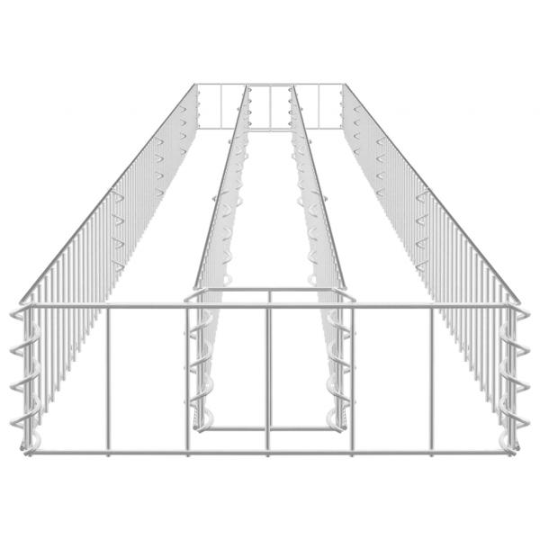  Gabionen-Hochbeet Verzinkter Stahl 360x30x10 cm