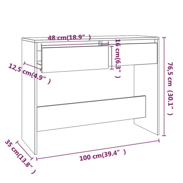 Konsolentisch Betongrau 100x35x76,5 cm Holzwerkstoff