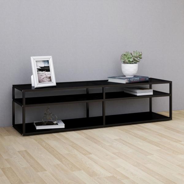 ARDEBO.de - TV-Schrank Schwarz 160x40x40,5 cm Hartglas