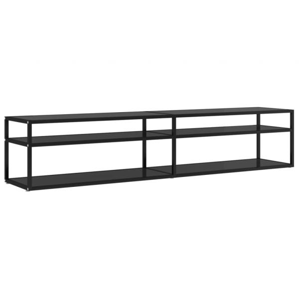 TV-Schrank Schwarz 200x40x40,5 cm Hartglas