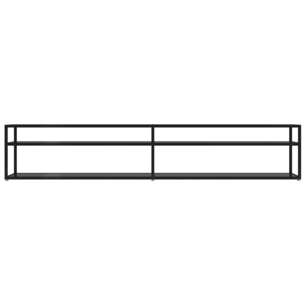 TV-Schrank Schwarz 220x40x40,5 cm Hartglas