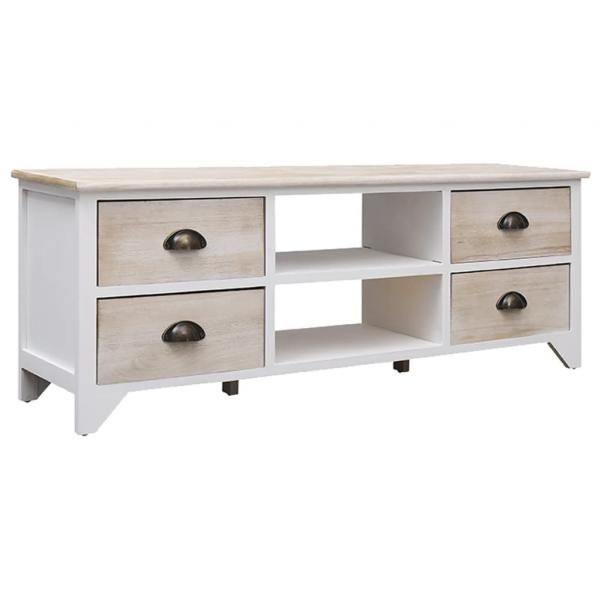 ARDEBO.de - TV-Schrank 108x30x40 cm Massivholz Paulownia