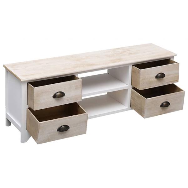 TV-Schrank 108x30x40 cm Massivholz Paulownia