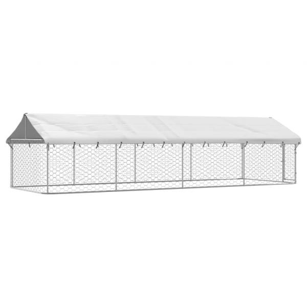 Outdoor-Hundezwinger mit Dach 600x200x150 cm