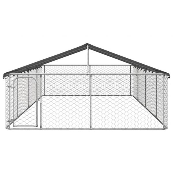 Outdoor-Hundezwinger mit Dach 600x300x150 cm