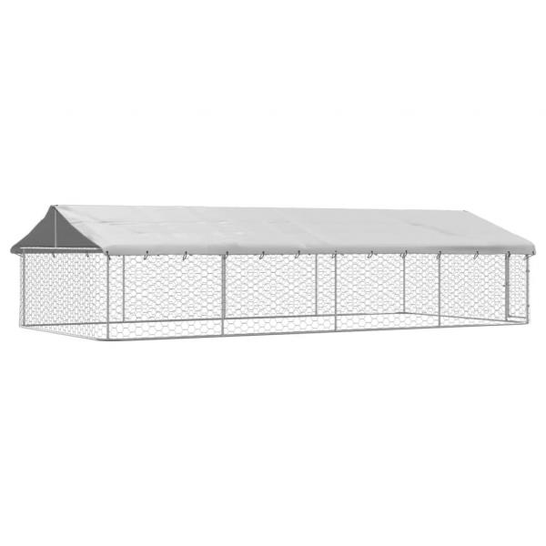 Outdoor-Hundezwinger mit Dach 600x300x150 cm