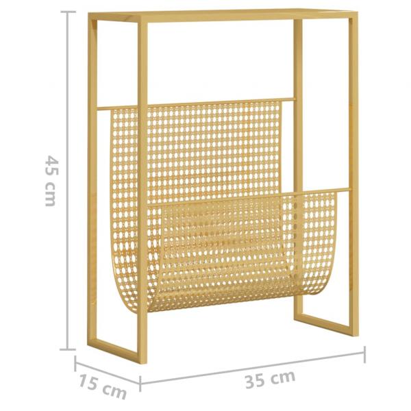 Zeitschriftenständer Golden 35x15x45 cm Stahl