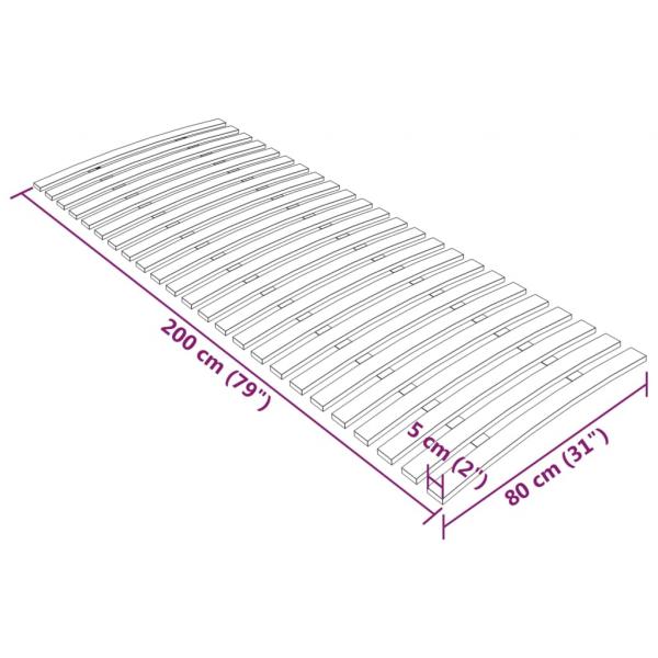 Lattenrost mit 24 Latten 80x200 cm