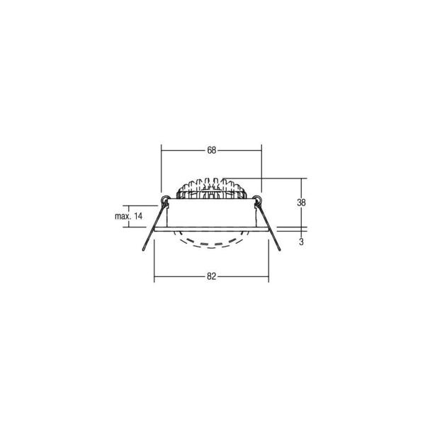 Brumberg LED-Einbaustrahlerset dim2warm Phasenabschnitt dimmbar, 6W, 460lm, 1800-3000K, weiß (39461073)