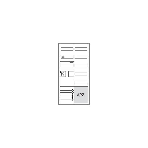 Hager ZB32SEQ15 Komplettschrank, univ.Z, 1ZP, eHZ, APZ, VT5, H=1100mm, 2-feldig, ESA