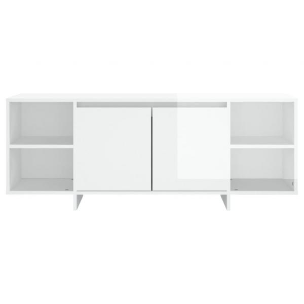 TV-Schrank Hochglanz-Weiß 130x35x50 cm Holzwerkstoff