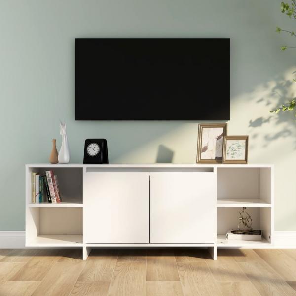 ARDEBO.de - TV-Schrank Weiß 130x35x50 cm Holzwerkstoff