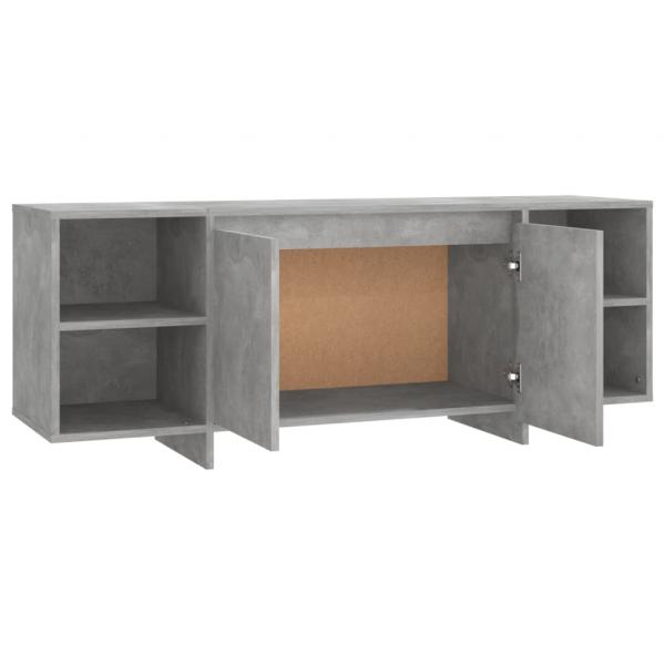 TV-Schrank Betongrau 130x35x50 cm Holzwerkstoff