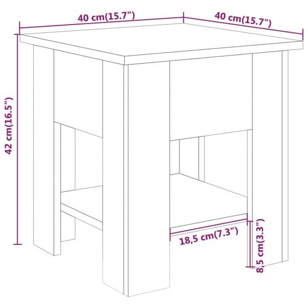 Couchtisch Betongrau 40x40x42 cm Holzwerkstoff