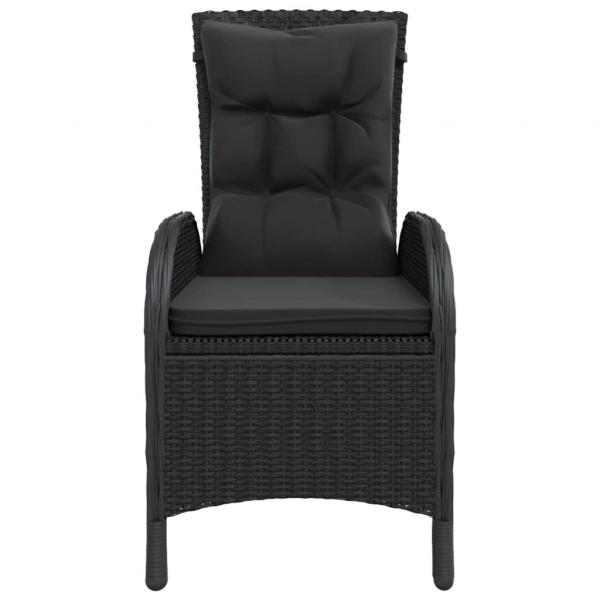 Gartenstühle 2 Stk. Poly Rattan Schwarz