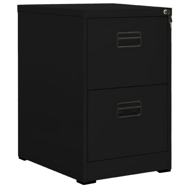 ARDEBO.de - Aktenschrank Schwarz 46x62x72,5 cm Stahl