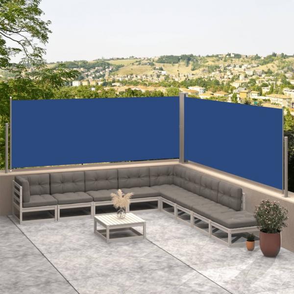 ARDEBO.de - Seitenmarkise Ausziehbar Blau 117x600 cm