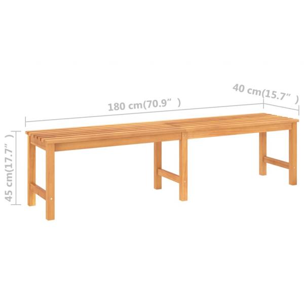 Gartenbank 180 cm Massivholz Teak